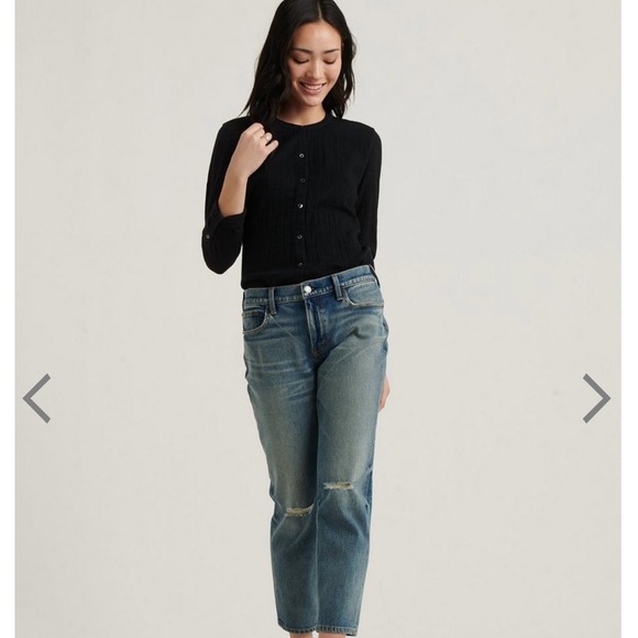 Lucky Brand Mixed Medium Button Down Blouse Black Small - Picture 4 of 13